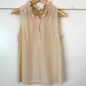 J Crew silk cream top, women 8